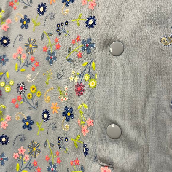 Baby Okie Dokie Knit Embroidered Jumper Sleeper One piece Snaps 0-3 Months - Picture 5 of 10